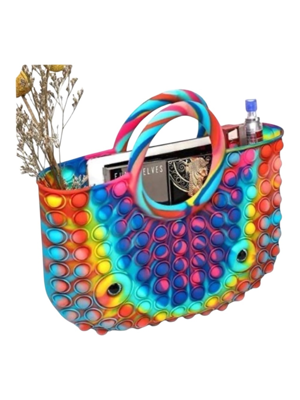 Maxi Tote Bag Bag Multi Colored Decompression Push Pop It Fidget …